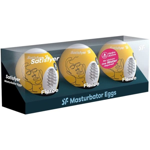 SATISFYER - 3 MASTURBATOR EGGS FIERCE 2